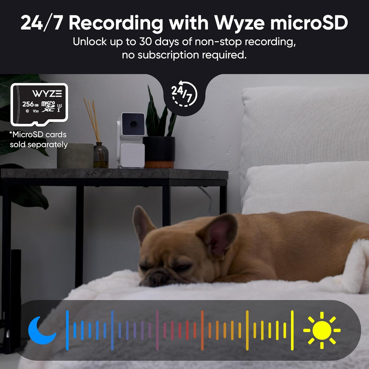 WYZE Cam Pan v3، كاميرا Wi-Fi 1080p للداخل/الخارج بمعيار IP65 مع تدوير/إمالة/تكبير، رؤية ليلية ملونة، صوت ثنائي الاتجاه، متوافقة مع Alexa وGoogle Assistant