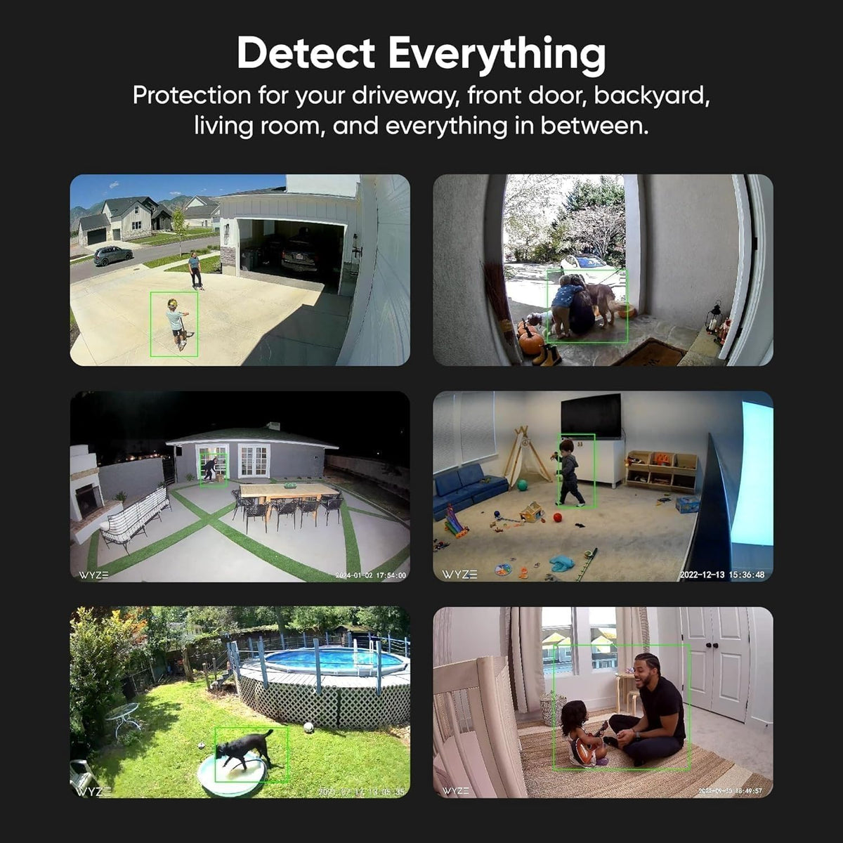 Wyze Cam v3 1080p HD Indoor/Outdoor Video Camera for Security, Pets, Baby Monitor, w/Color Night Vision, 2-Way Audio, Compatible with Alexa & Google (Renewed)