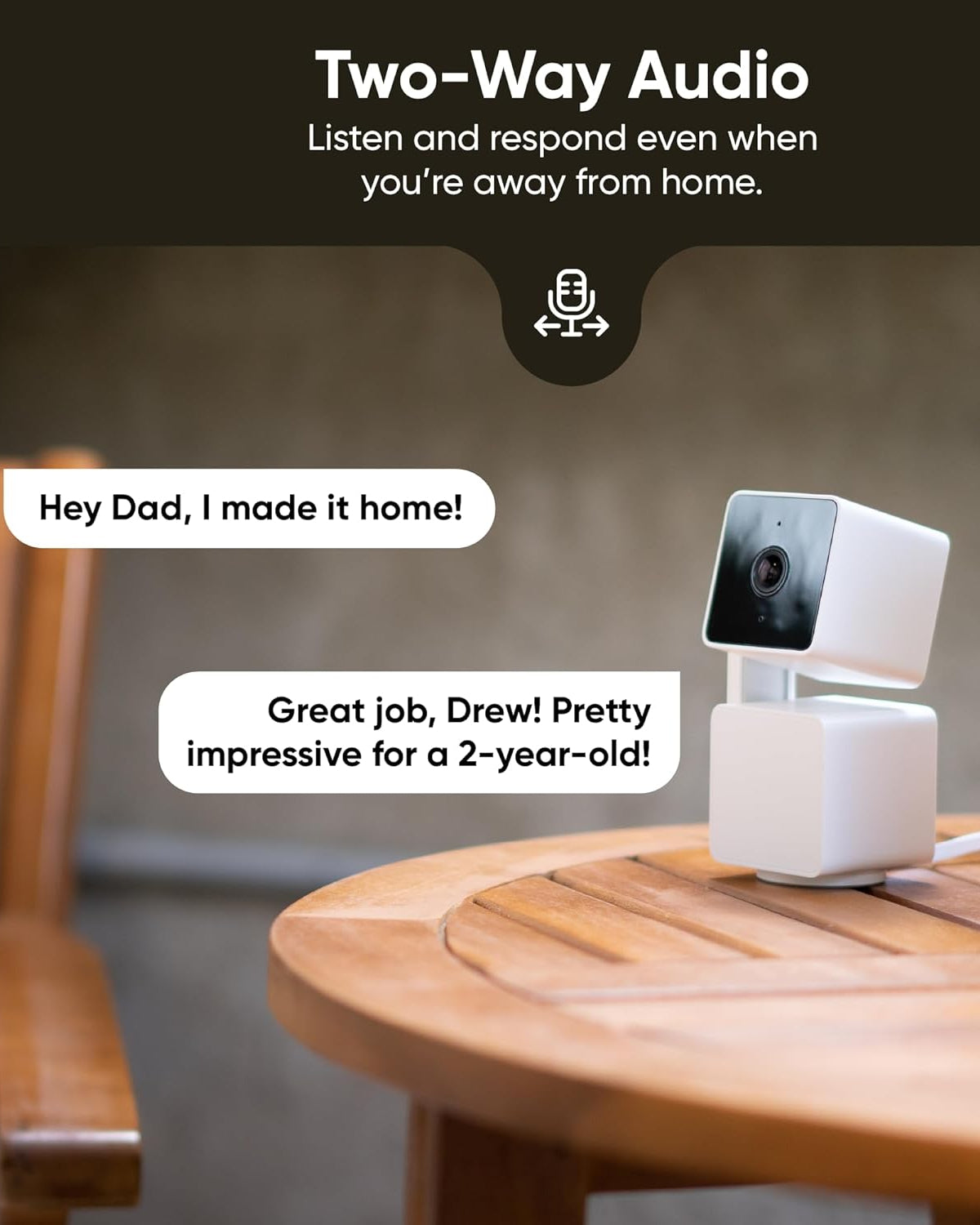 WYZE Cam Pan v3، كاميرا Wi-Fi 1080p للداخل/الخارج بمعيار IP65 مع تدوير/إمالة/تكبير، رؤية ليلية ملونة، صوت ثنائي الاتجاه، متوافقة مع Alexa وGoogle Assistant