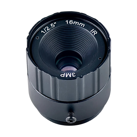 Close-up of 16 mm IR lens marked 1/2.5 inch