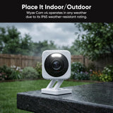 WYZE Cam v4 (أحدث طراز)، كاميرا مراقبة بالذكاء الاصطناعي بدقة 2.5K، كاميرات داخلية/خارجية لأمن المنزل، مراقبة الطفل وكاميرا للحيوانات الأليفة، رؤية ليلية ملونة نابضة بالحياة، لا يشترط اشتراك